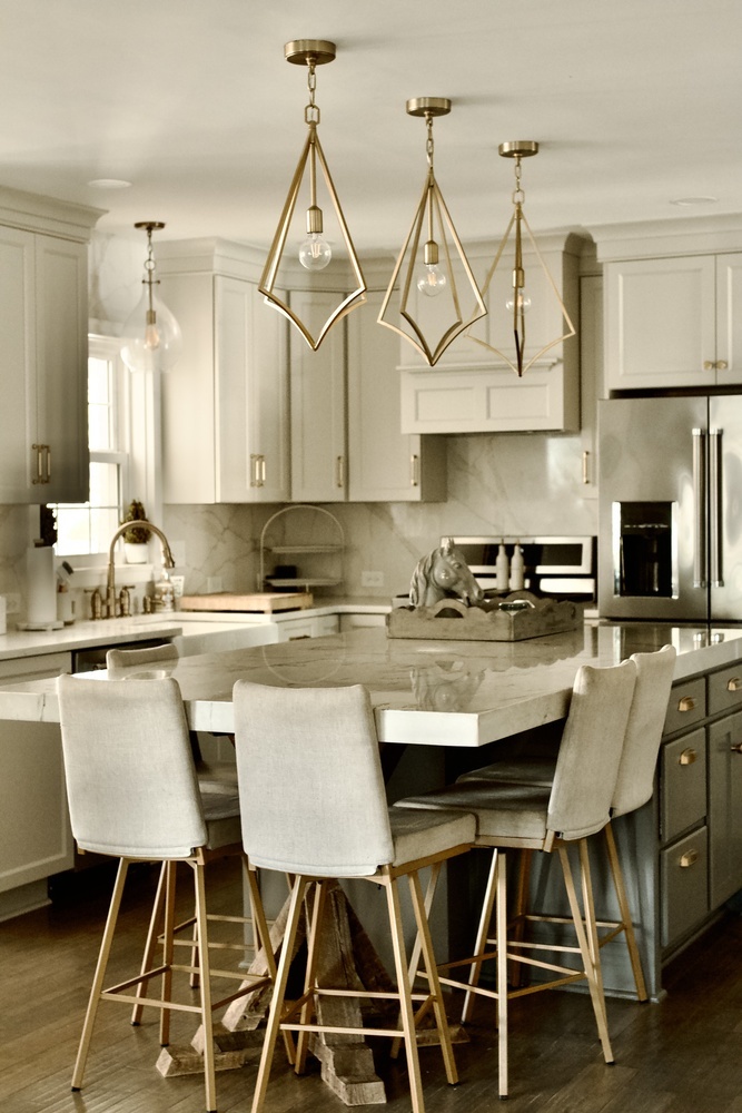 Custom home kitchen renovation with marble counters in Crestwood, KY by Trade Works Remodeling