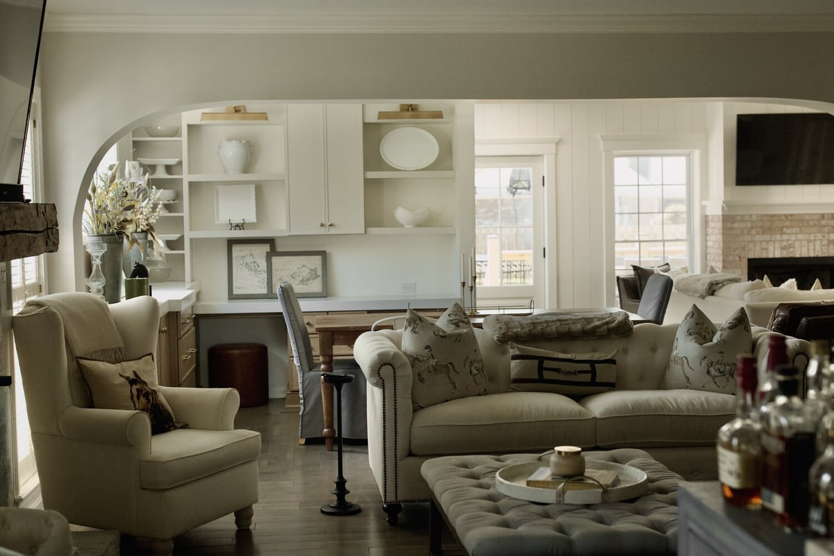 Open concept living remodel by Trade Works Remodeling in Louisville, KY custom home