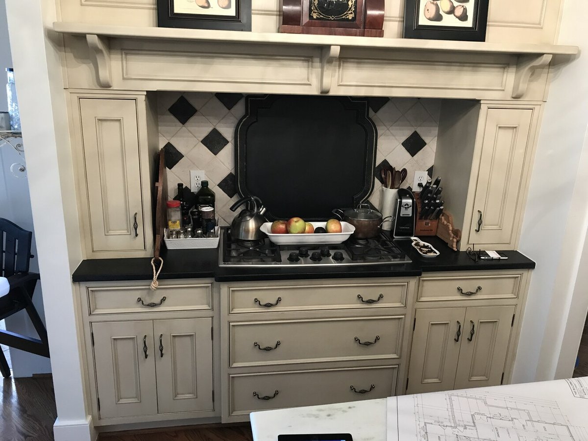 Custom kitchen remodel with vintage cabinetry by Trade Works Remodeling in Louisville, KY