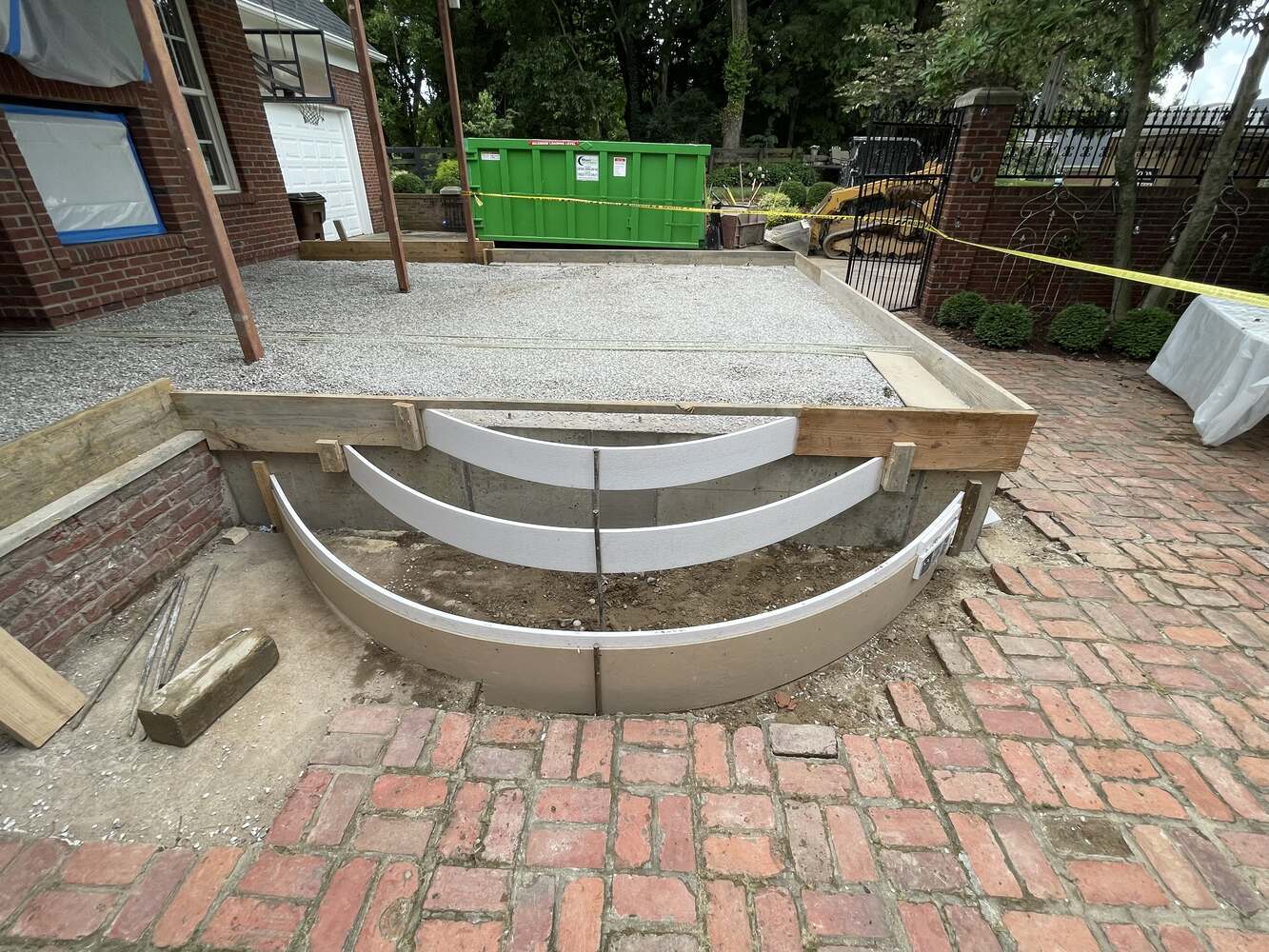 Step foundation framed with curves for a custom home project in Louisville, KY Step foundation framed with curves for a custom home project in Louisville, KY