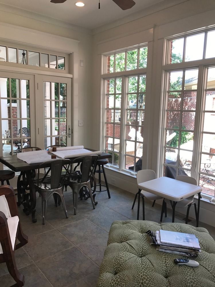 Sunroom interior with large windows and natural light in custom home by Trade Works Remodeling in Louisville, KY Sunroom interior with large windows and natural light in custom home by Trade Works Remodeling in Louisville, KY