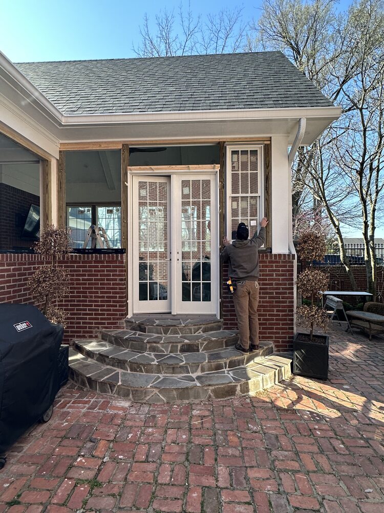 Trade Works Remodeling exterior door and window installation in Louisville, KY custom home