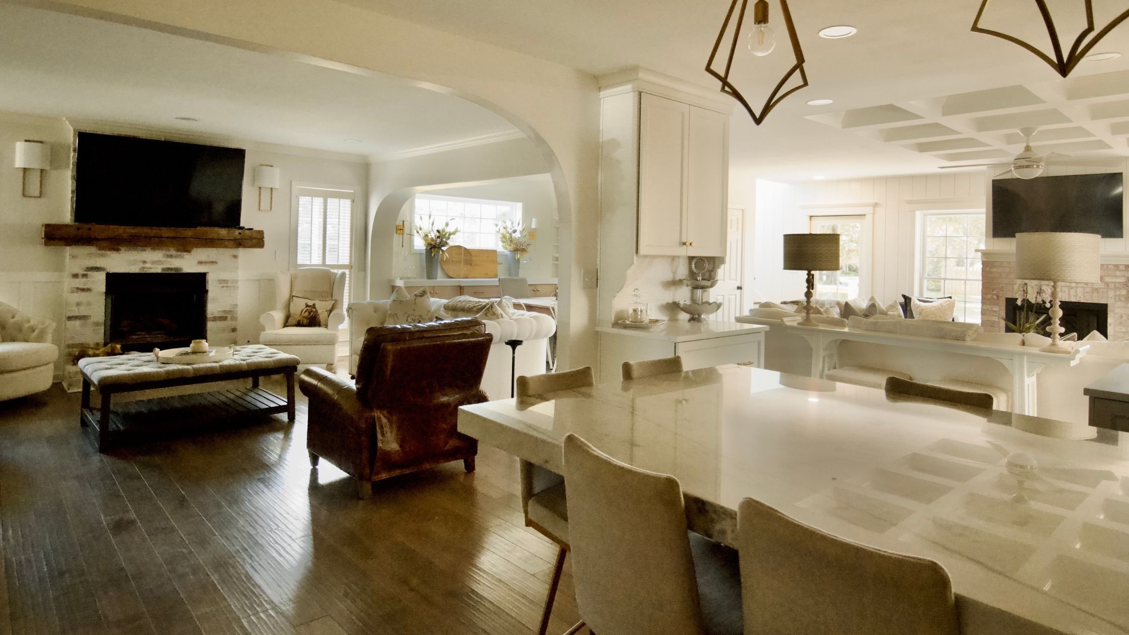 louisville home remodel with open concept layout and warm neutral tones