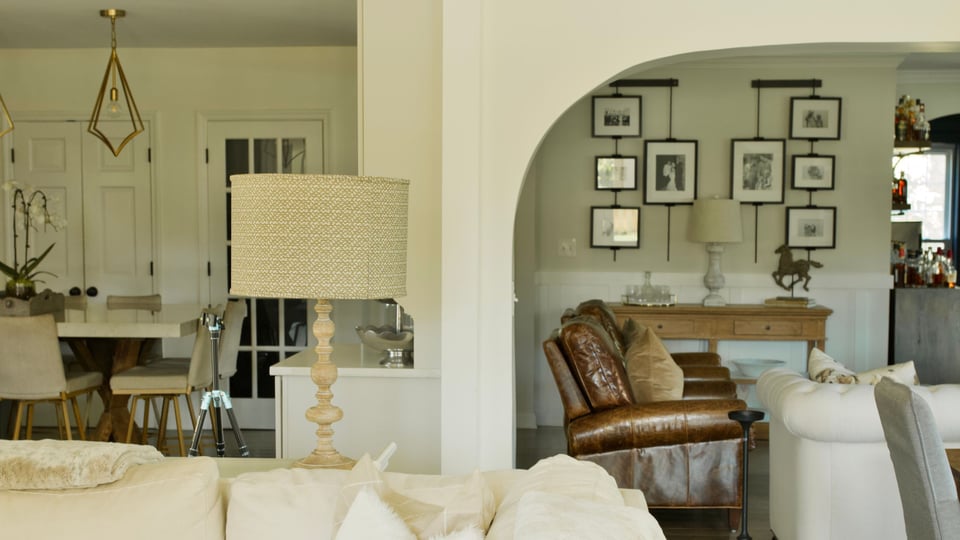 whole home remodel in louisville kentucky with curved walkthroughs and warm modern aesthetic